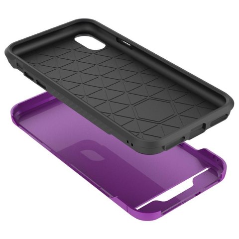 ND38_DLST-IPHX-PUBK Zizo Star Diamond Hybrid Cover - Etui iPhone X (Purple/Black)