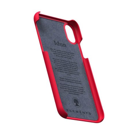 ND38_E20252 Nordic Elements Saeson Idun - Materiałowe etui iPhone Xs / X (Red)