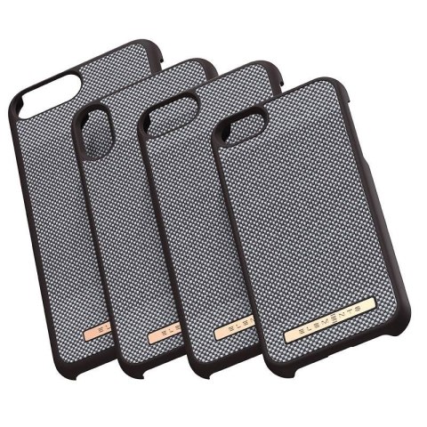 ND38_E20294 Nordic Elements Saeson Idun - Materiałowe etui iPhone XR (Dark Brown Pattern 1)