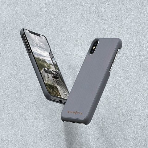 ND38_E20307 Nordic Elements Original Gefion - Drewniane etui iPhone Xs Max (Mid Grey)