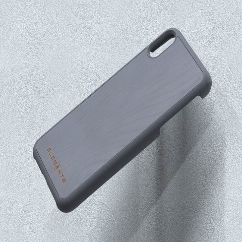ND38_E20307 Nordic Elements Original Gefion - Drewniane etui iPhone Xs Max (Mid Grey)