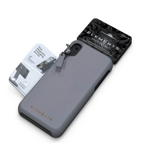 ND38_E20307 Nordic Elements Original Gefion - Drewniane etui iPhone Xs Max (Mid Grey)