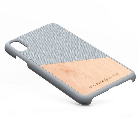 ND38_E20308 Nordic Elements Original Hel - Drewniane etui iPhone Xs Max (Light Grey)