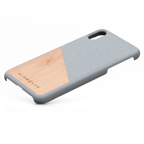 ND38_E20308 Nordic Elements Original Hel - Drewniane etui iPhone Xs Max (Light Grey)