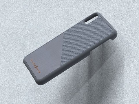 ND38_E20309 Nordic Elements Original Hel - Drewniane etui iPhone Xs Max (Mid Grey)
