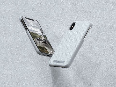 ND38_E20310 Nordic Elements Original Idun - Materiałowe etui iPhone Xs Max (Light Grey)