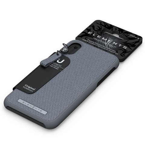 ND38_E20311 Nordic Elements Original Idun - Materiałowe etui iPhone Xs Max (Mid Grey)