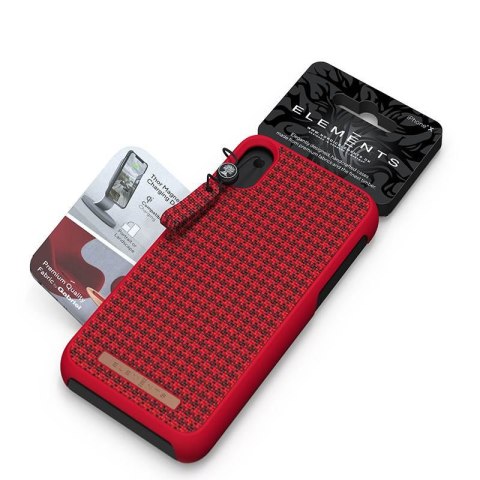 ND38_E20312 Nordic Elements Saeson Idun - Materiałowe etui iPhone Xs Max (Red)