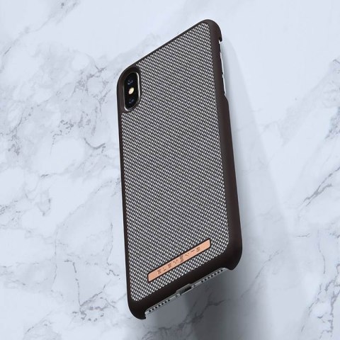 ND38_E20314 Nordic Elements Saeson Idun - Materiałowe etui iPhone Xs Max (Dark Brown)