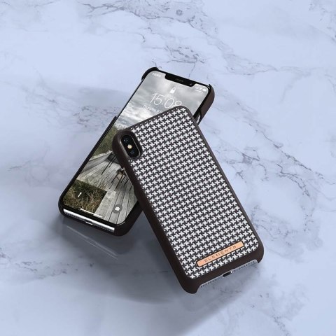 ND38_E20315 Nordic Elements Saeson Idun - Materiałowe etui iPhone Xs Max (Dark Brown)