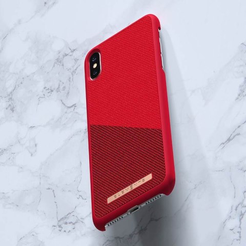ND38_E20316 Nordic Elements Saeson Freja - Materiałowe etui iPhone Xs Max (Red)