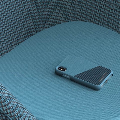 ND38_E20317 Nordic Elements Saeson Freja - Materiałowe etui iPhone Xs Max (Petrol)