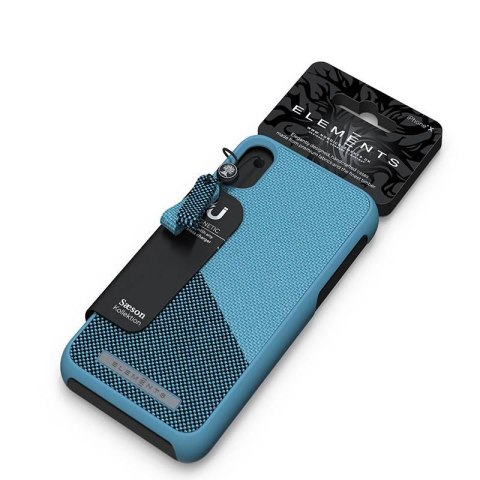 ND38_E20317 Nordic Elements Saeson Freja - Materiałowe etui iPhone Xs Max (Petrol)