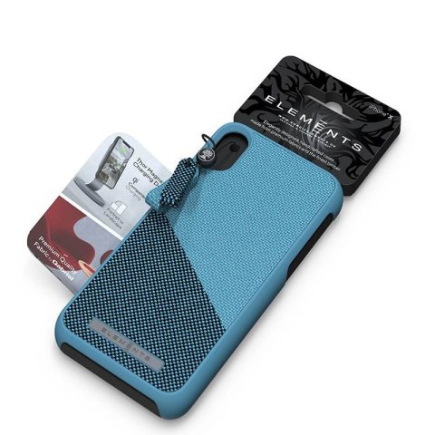 ND38_E20317 Nordic Elements Saeson Freja - Materiałowe etui iPhone Xs Max (Petrol)