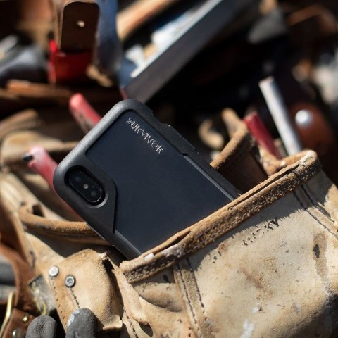ND38_GIP-015-CGY Griffin Survivor Endurance - Pancerne etui iPhone Xs Max (przezroczysty/szary)