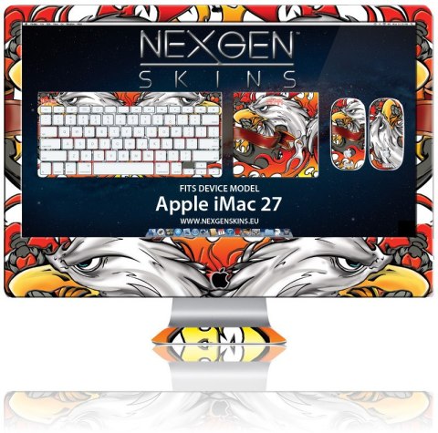 ND38_IMAC270009 Nexgen Skins - Zestaw skórek na obudowę z efektem 3D iMac 27 (Iron Eagle 3D)