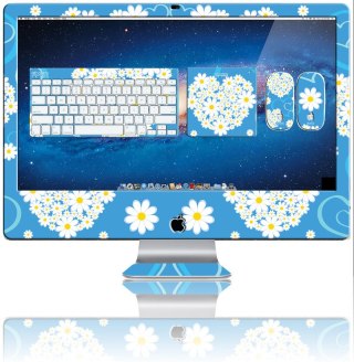 ND38_IMAC270030 Nexgen Skins - Zestaw skórek na obudowę z efektem 3D iMac 27 (Hearts and Daisies 3D)