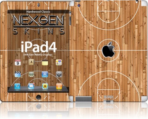 ND38_IPAD40029 Nexgen Skins - Zestaw skórek na obudowę z efektem 3D iPad 2/3/4 (Hardwood Classic 3D)