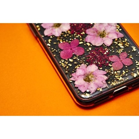 ND38_IPCX61HIPPIEC5GRN PURO Glam Hippie Chic Cover - Etui iPhone XR (prawdziwe płatki kwiatów zielone)