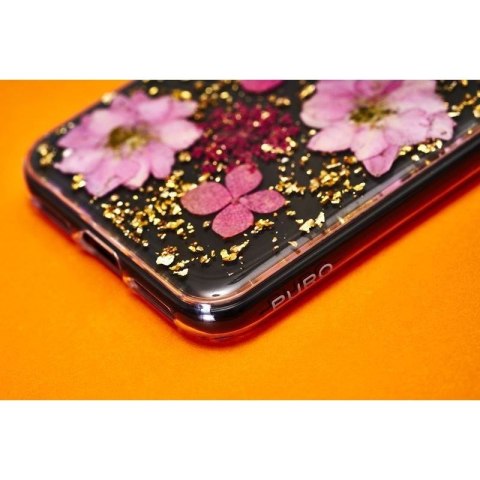 ND38_IPCX61HIPPIEC5GRN PURO Glam Hippie Chic Cover - Etui iPhone XR (prawdziwe płatki kwiatów zielone)