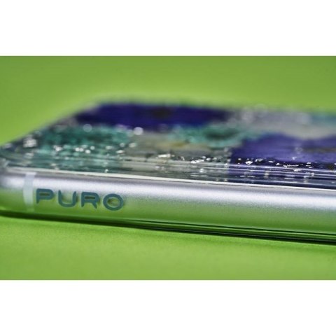 ND38_IPCX61HIPPIEC5GRN PURO Glam Hippie Chic Cover - Etui iPhone XR (prawdziwe płatki kwiatów zielone)