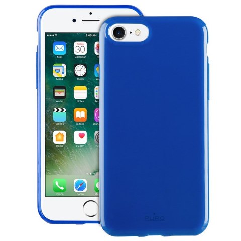 ND38_IPC747SUNNYKIT1BLUE PURO Sunny Kit - Zestaw etui iPhone SE 2020 / 8 / 7 + składane okulary przeciwsłoneczne (niebieski)