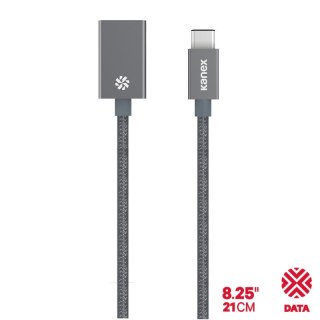 ND38_KU3CAPV1-SG Kanex przejściówka DuraBraid Aluminium z USB-C na USB 3.0 typ A (Space Grey)