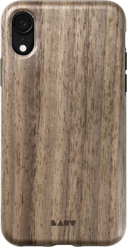 ND38_LAUT_IP18-M_PI_BR Laut PINNACLE - Etui iPhone XR z prawdziwego drewna (Walnut)