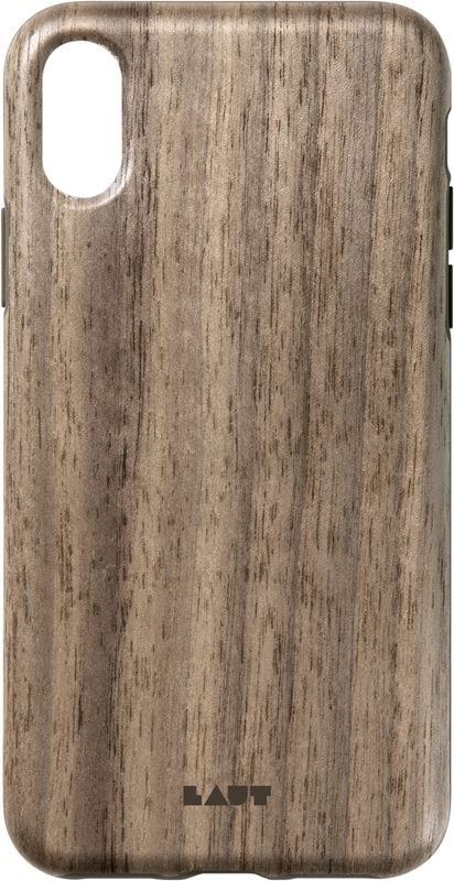 ND38_LAUT_IP18-M_PI_BR Laut PINNACLE - Etui iPhone XR z prawdziwego drewna (Walnut)