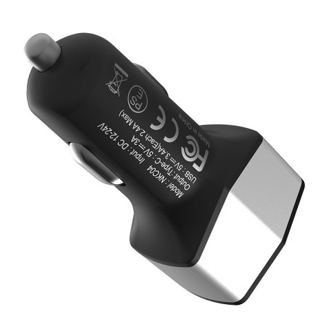 ND38_32W-SL Nillkin Celerity Car Charger - Ładowarka samochodowa 2x USB + USB-C 32W (Silver)