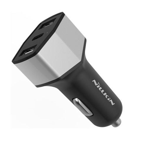 ND38_32W-SL Nillkin Celerity Car Charger - Ładowarka samochodowa 2x USB + USB-C 32W (Silver)