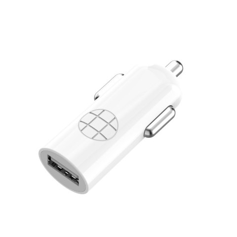 ND38_BD062 Budi - Ładowarka samochodowa USB (Biały)