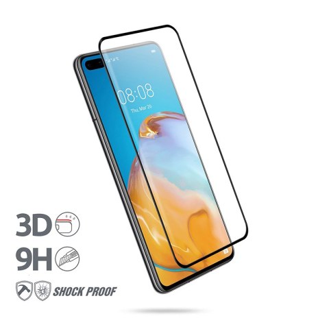 ND38_CRG-3DAG-HP40 Crong 3D Armour Glass ? Szkło hartowane 9H na cały ekran Huawei P40 + ramka instalacyjna