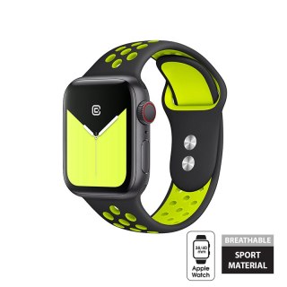 ND38_CRG-40DSB-YLW Crong Duo Sport Band - Pasek do Apple Watch 38/40 mm (czarny/limonkowy)
