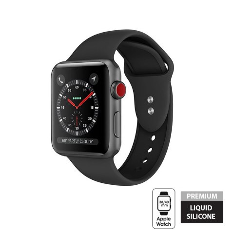 ND38_CRG-40LQB-BLK Crong Liquid Band - Pasek do Apple Watch 38/40 mm (czarny)