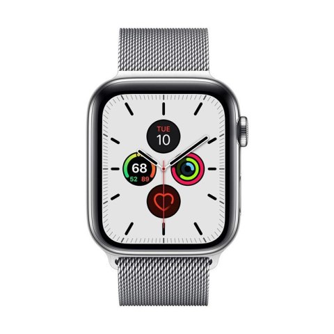 ND38_CRG-40MST-SLV Crong Milano Steel - Pasek ze stali nierdzewnej do Apple Watch 38/40 mm (srebrny)