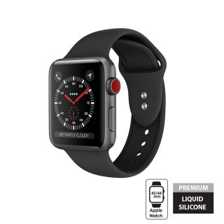 ND38_CRG-44LQB-BLK Crong Liquid Band - Pasek do Apple Watch 42/44 mm (czarny)