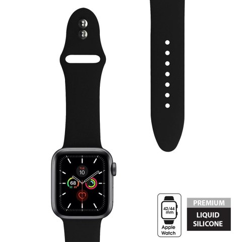 ND38_CRG-44LQB-BLK Crong Liquid Band - Pasek do Apple Watch 42/44 mm (czarny)