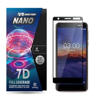 ND38_CRG-7DNANO-N31 Crong 7D Nano Flexible Glass - Szkło hybrydowe 9H na cały ekran Nokia 3.1