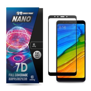 ND38_CRG-7DNANO-XR5 Crong 7D Nano Flexible Glass - Szkło hybrydowe 9H na cały ekran Xiaomi Redmi 5
