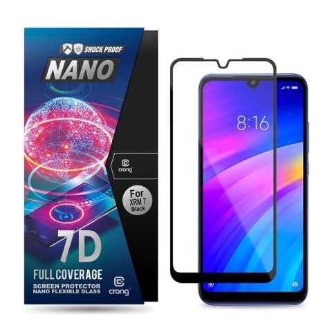 ND38_CRG-7DNANO-XR7 Crong 7D Nano Flexible Glass - Szkło hybrydowe 9H na cały ekran Xiaomi Redmi 7