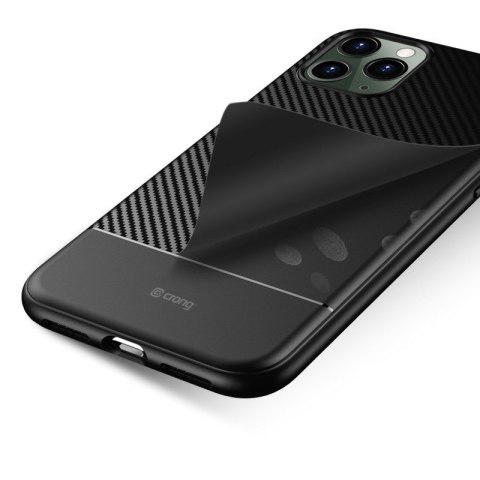 ND38_CRG-CARB-IP11P-BLK Crong Prestige Carbon Cover - Etui iPhone 11 Pro (czarny)
