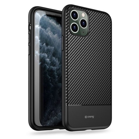 ND38_CRG-CARB-IP11PM-BLK Crong Prestige Carbon Cover - Etui iPhone 11 Pro Max (czarny)