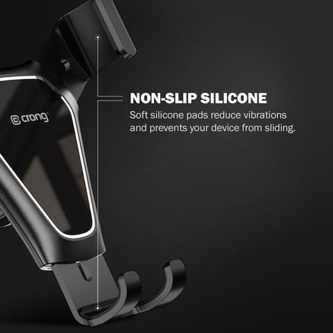 ND38_CRG-CH4-BLK Crong Gravity Auto-Clip Car Holder - Uchwyt samochodowy grawitacyjny do telefonu 4 7?- 6 5? (czarny)