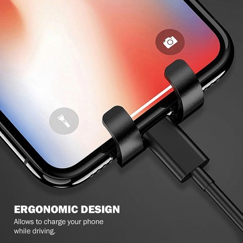 ND38_CRG-CH4-BLK Crong Gravity Auto-Clip Car Holder - Uchwyt samochodowy grawitacyjny do telefonu 4 7?- 6 5? (czarny)