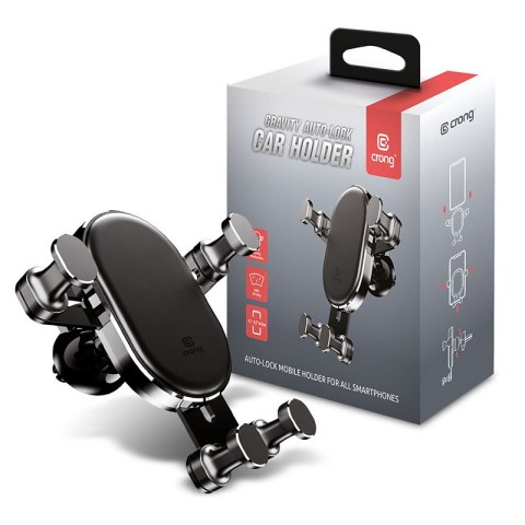 ND38_CRG-CH5-BLK Crong Gravity Auto-Lock Car Holder ? Uchwyt samochodowy grawitacyjny do telefonu 4 7?-6 5? (czarny)