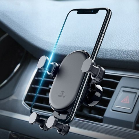 ND38_CRG-CH5-BLK Crong Gravity Auto-Lock Car Holder ? Uchwyt samochodowy grawitacyjny do telefonu 4 7?-6 5? (czarny)