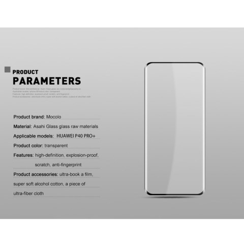 ND38_HW4754 Mocolo 3D Glass Full Glue - Szkło ochronne Huawei P40 Pro
