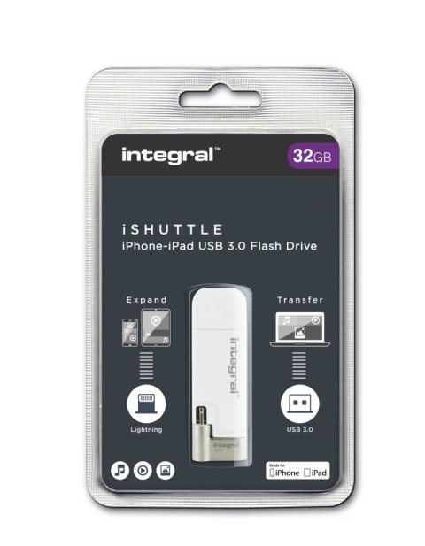 ND38_INFD32GBISHUTTLE Integral iShuttle - pamięć przenośna 32 GB ze złączem USB oraz Lightning MFi