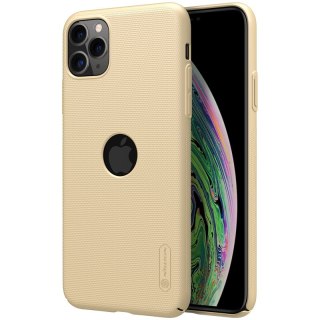 ND38_IP65-86583 Nillkin Super Frosted Shield - Etui Apple iPhone 11 Pro Max z wycięciem na logo (Golden)